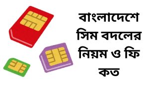 বাংলাদেশে সিম বদলের নিয়ম ও ফি কত